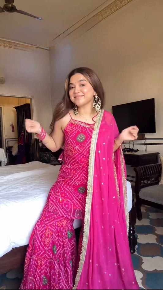 Riya Pink Sharara Set