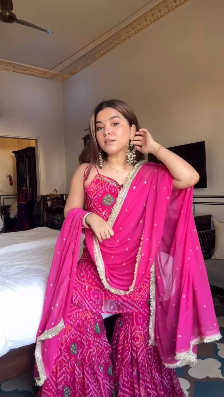 Riya Pink Sharara Set