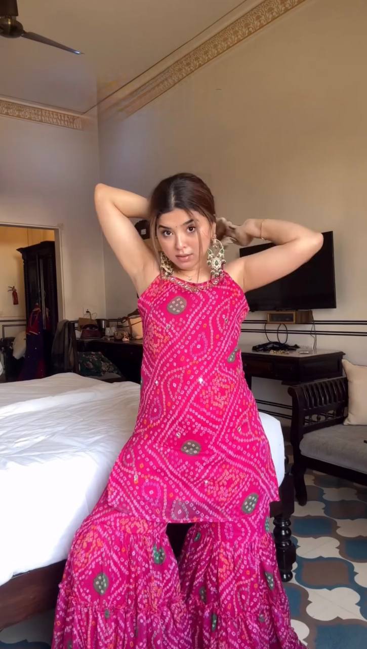 Riya Pink Sharara Set