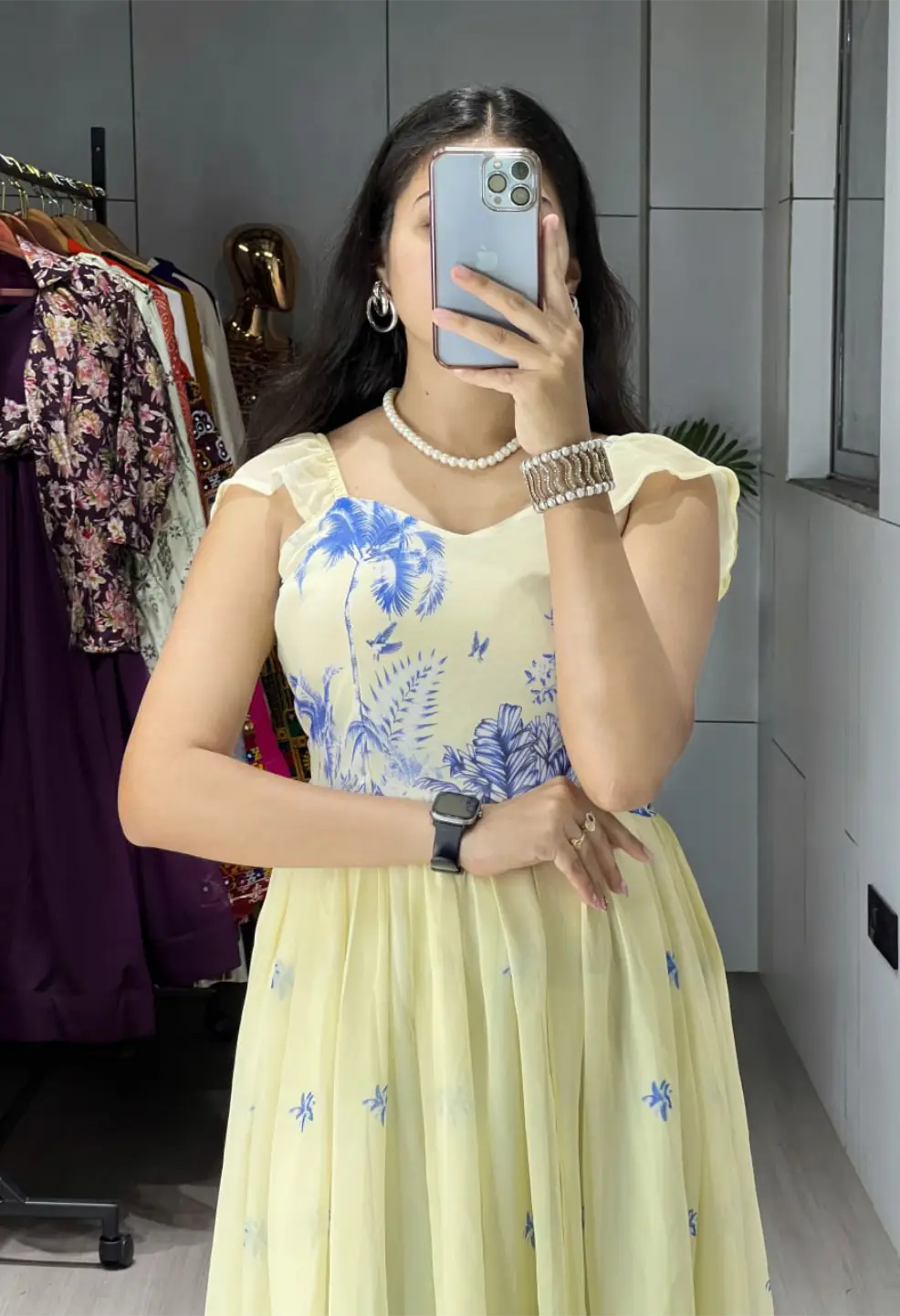 Royal Blue Majestic Frill Dress