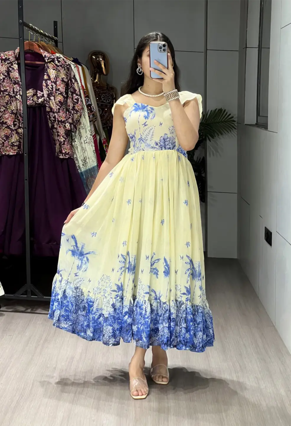 Royal Blue Majestic Frill Dress