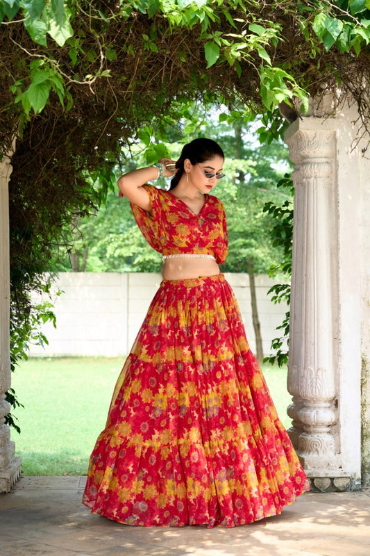 Chiffon Floral Print Co-Ord Set