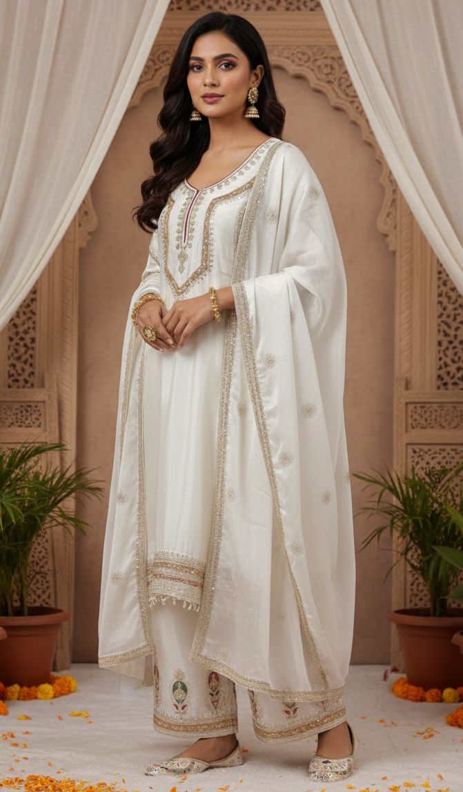 Pallavi Palazzo with Dupatta Set
