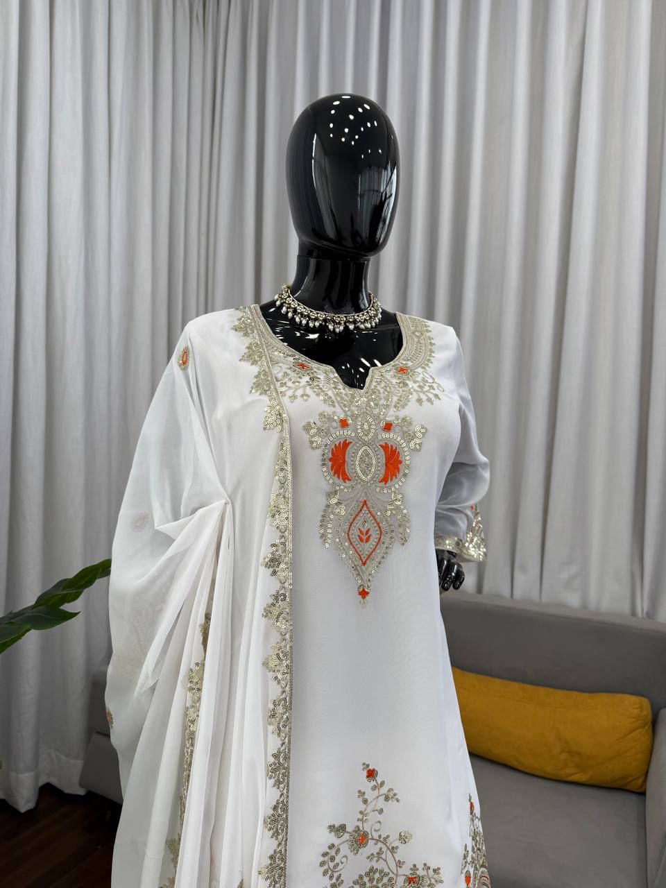 Sara Ali Embroidery Sharara