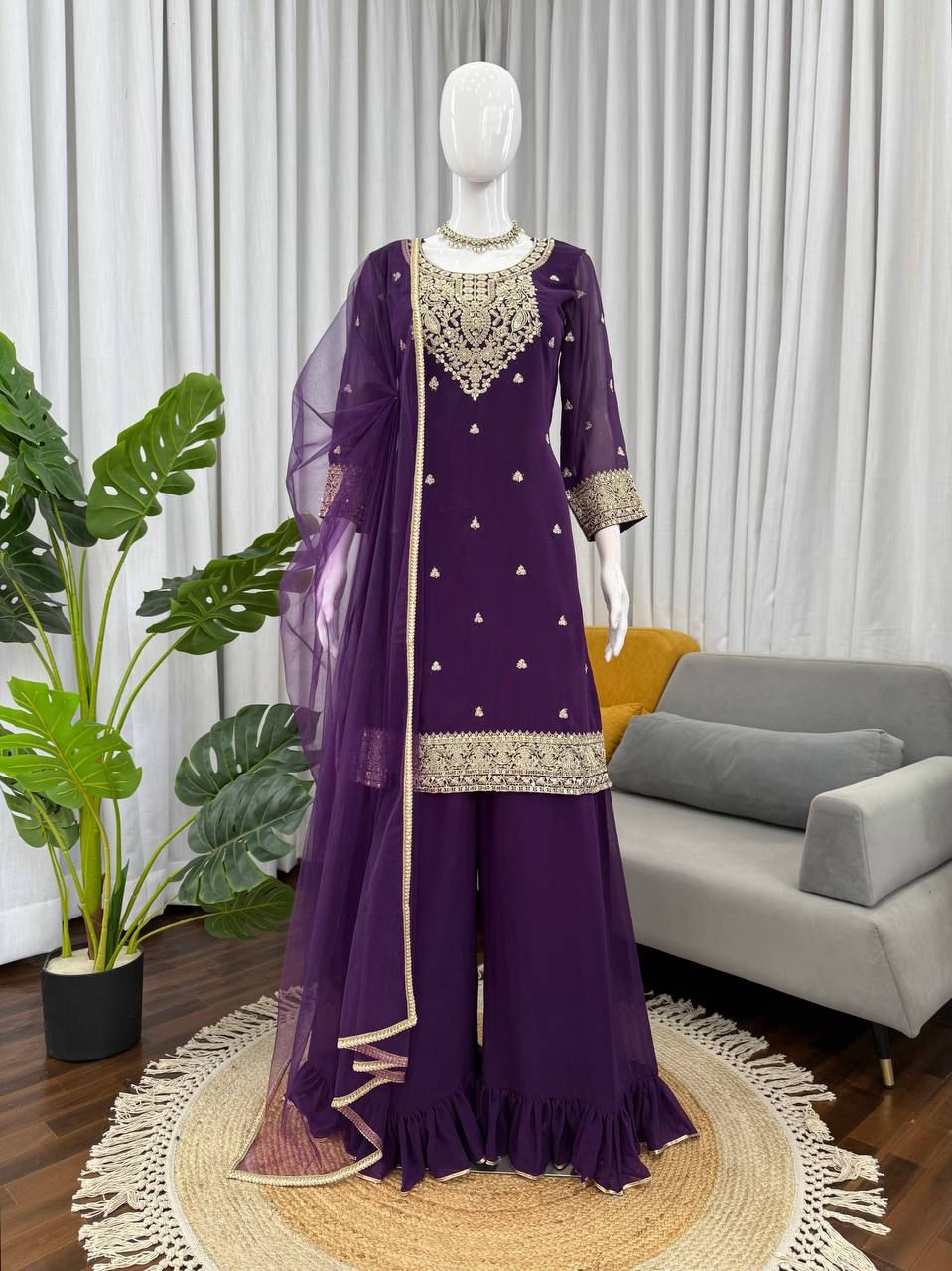Ria Purple Sharara