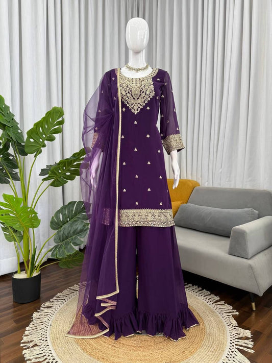 Ria Purple Sharara