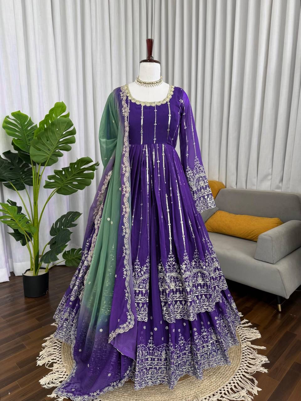 Sonam Kapoor Purple Anarkali