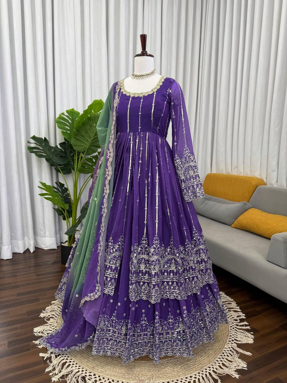 Sonam Kapoor Purple Anarkali