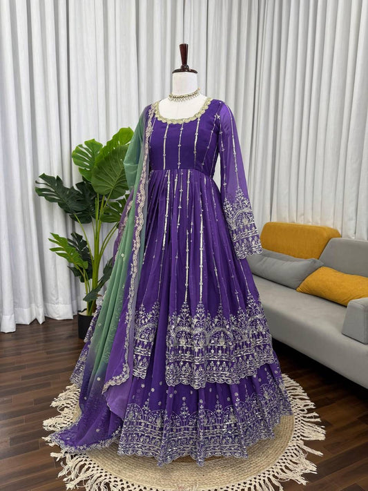 Sonam Kapoor Purple Anarkali