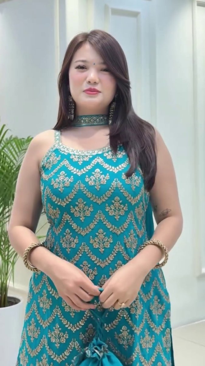 Nisha Sleeveless Sharara Set