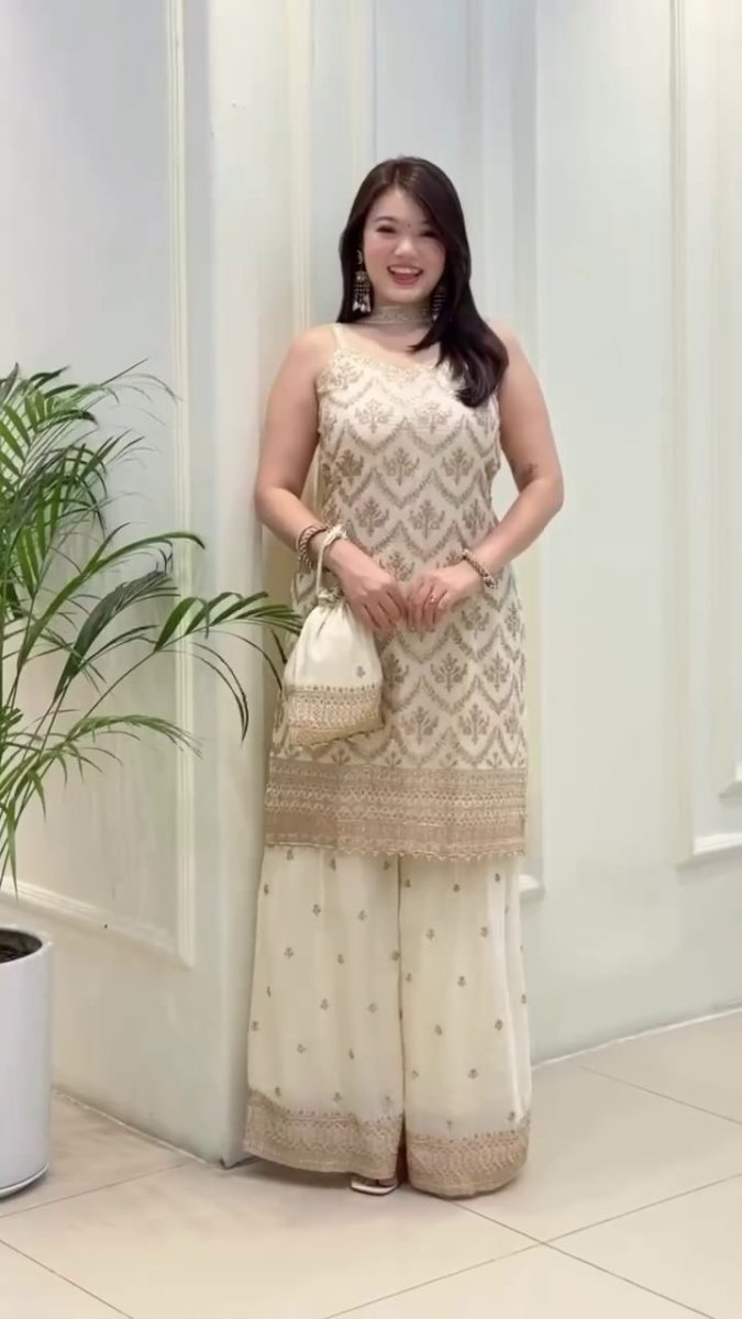 Nisha Sleeveless Sharara Set