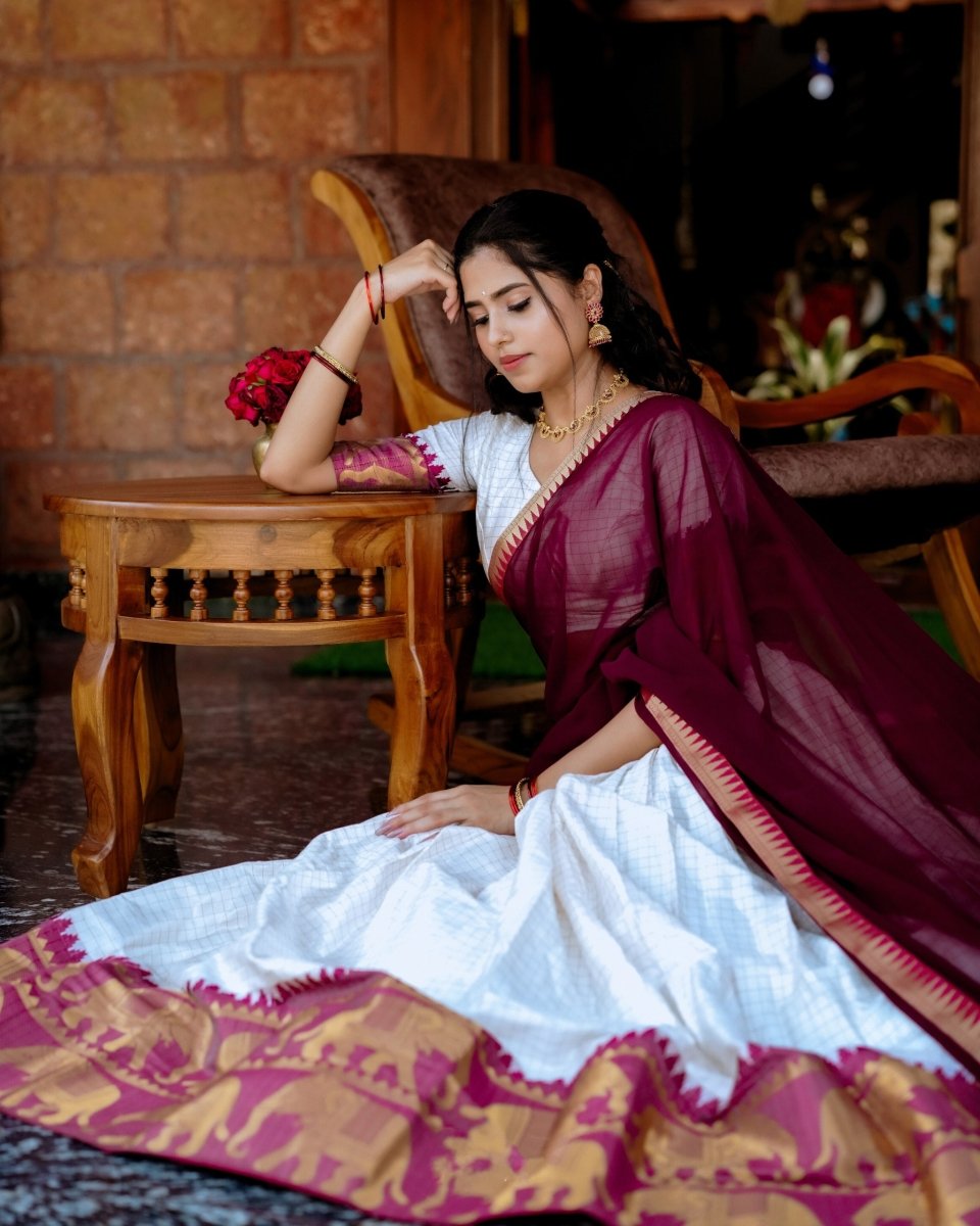 Kalyani Cotton Lehenga Choli Paired with Flowing Georgette Dupatta