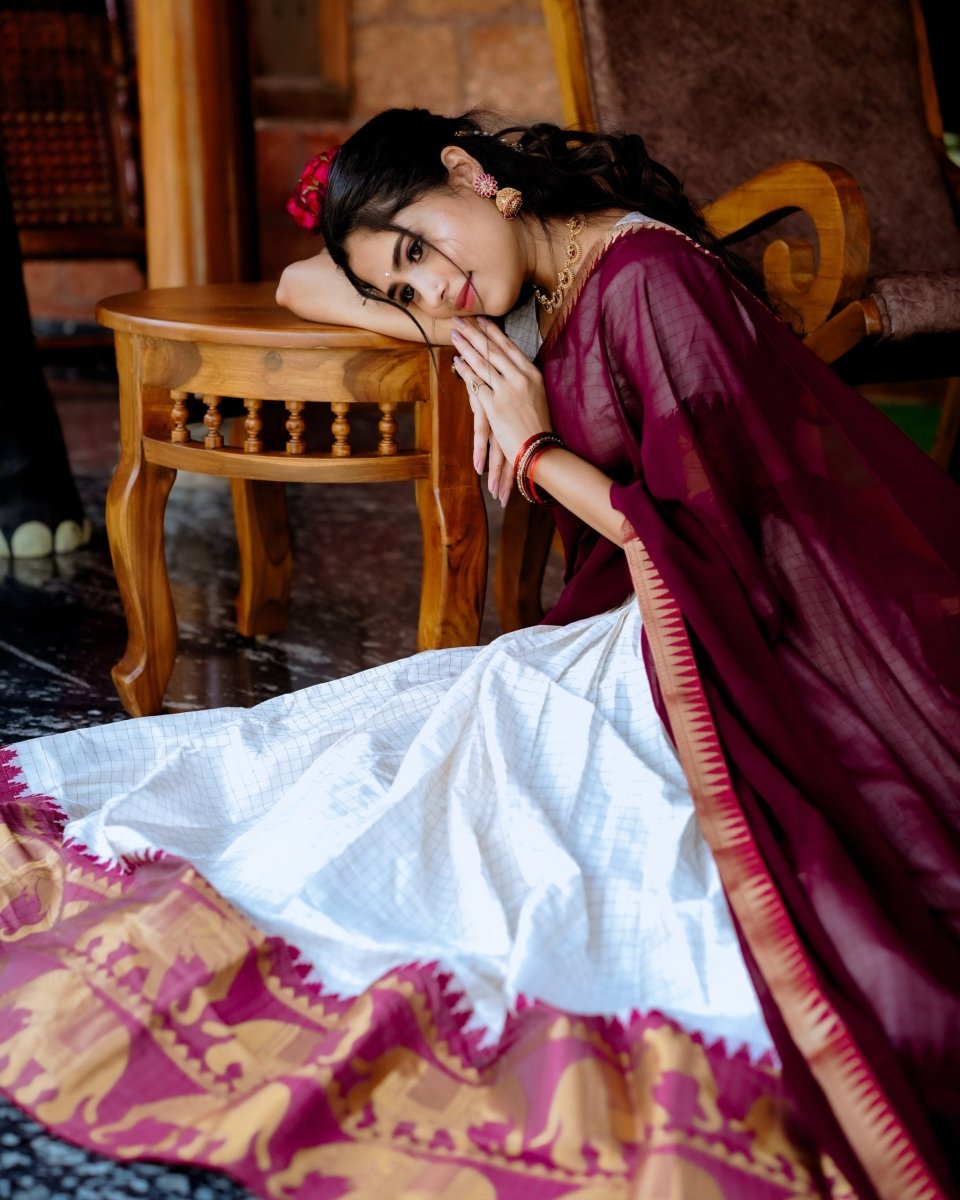 Kalyani Cotton Lehenga Choli Paired with Flowing Georgette Dupatta