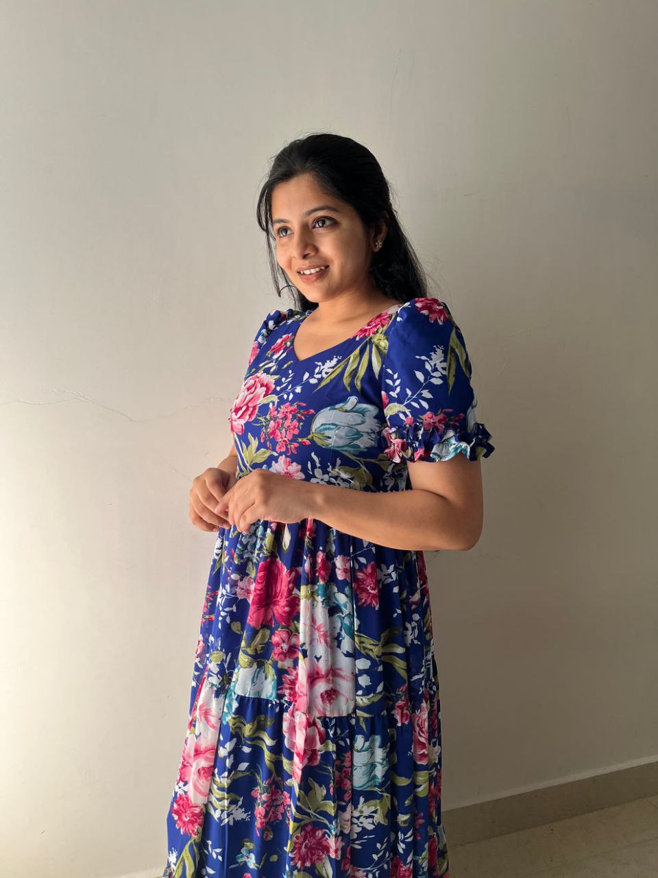 Royal Bloom Twirl Dress