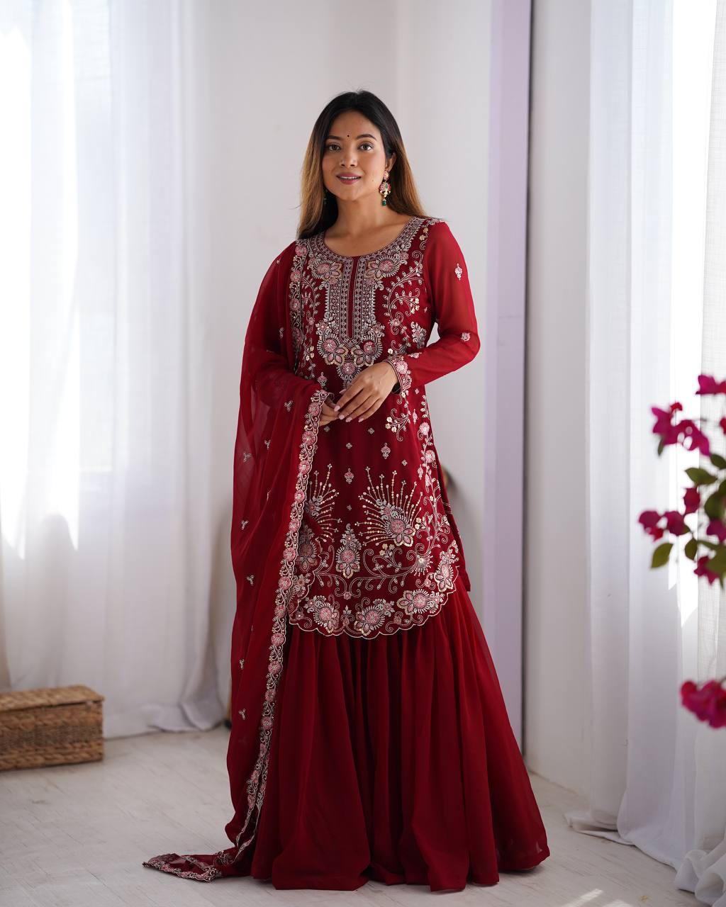 Sequnce work Georgette Sharara Set