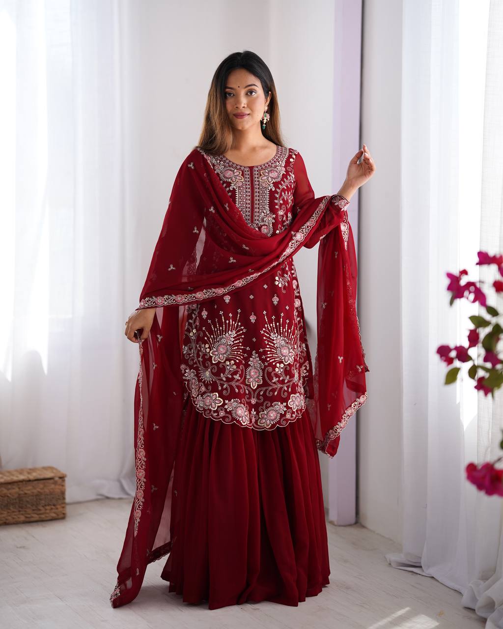 Sequnce work Georgette Sharara Set
