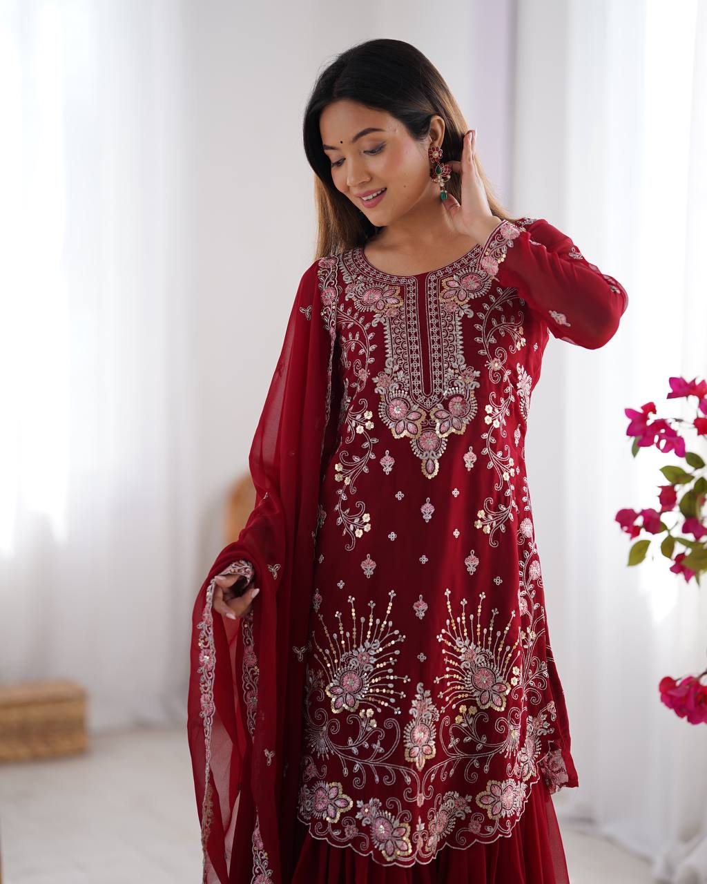 Sequnce work Georgette Sharara Set