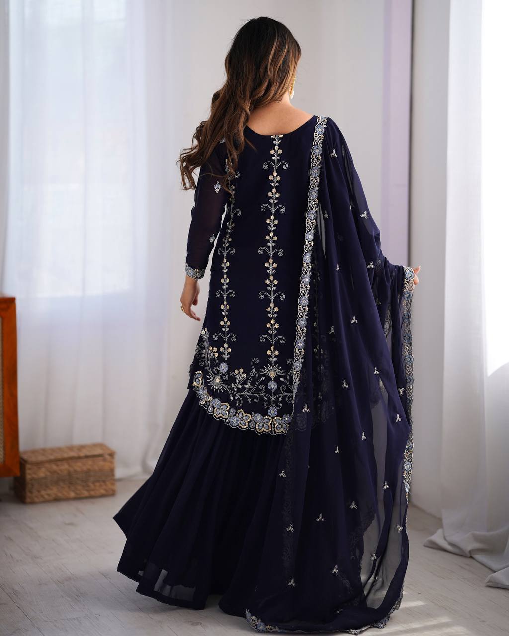 Sequnce work Georgette Sharara Set