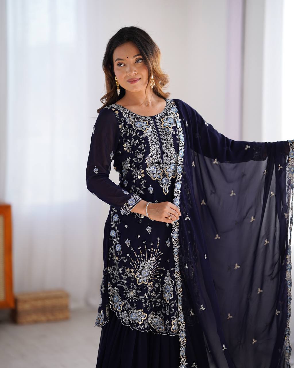Sequnce work Georgette Sharara Set