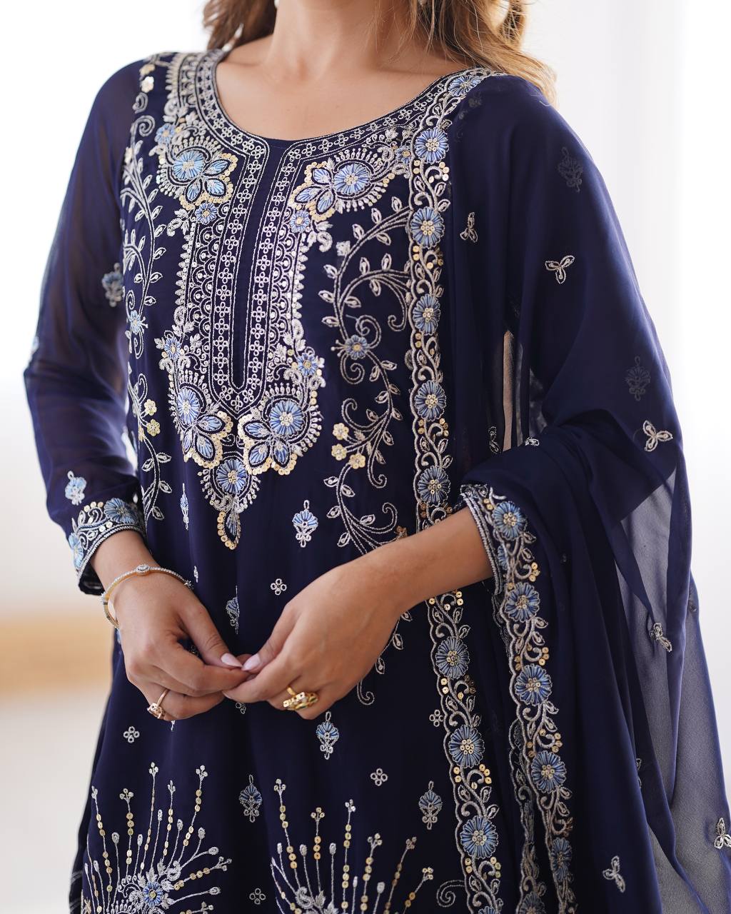 Sequnce work Georgette Sharara Set