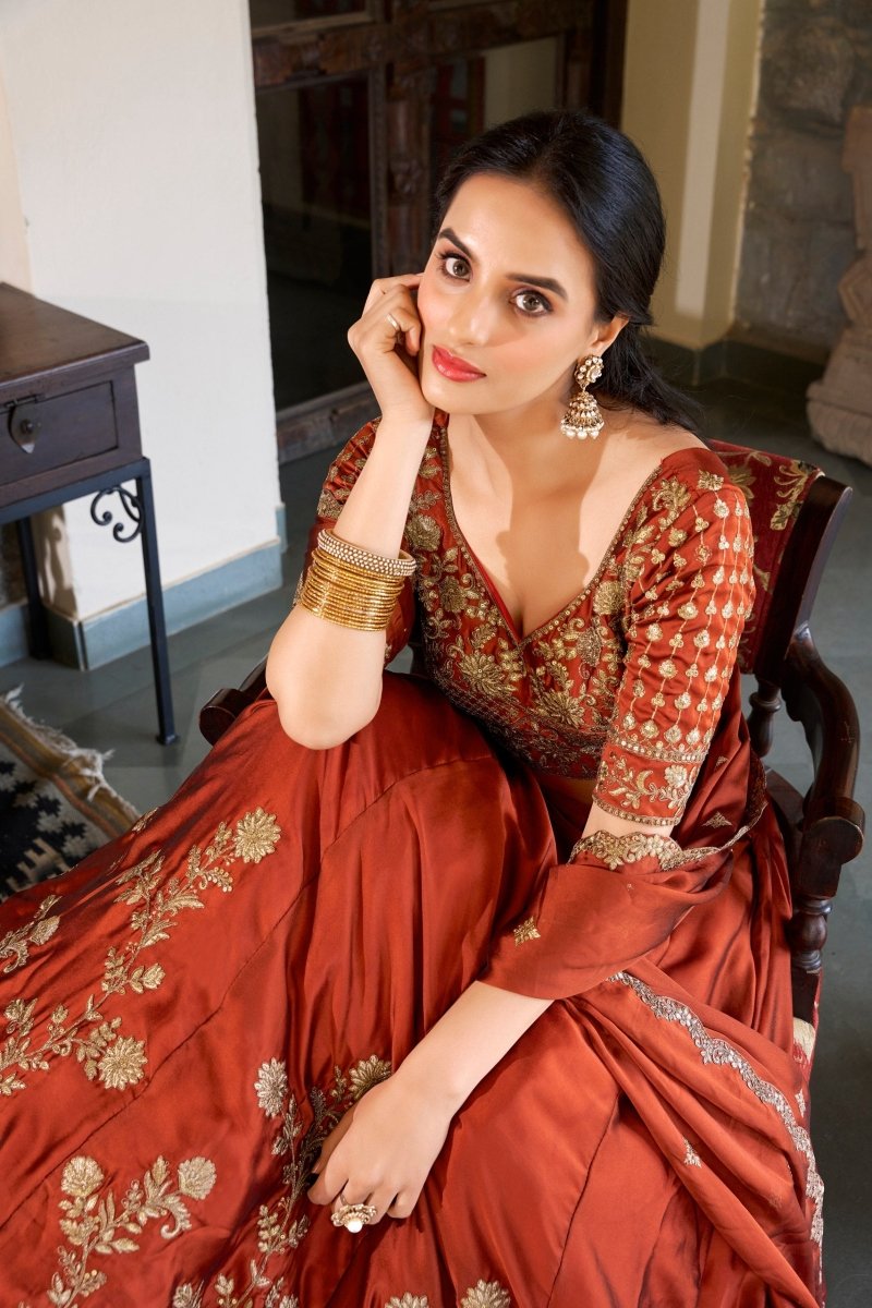 Rangoli Silk Sequins and Thread Embroidery Work Lehenga Choli