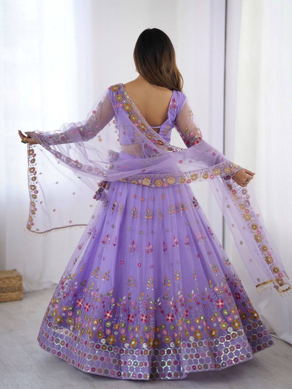 Thread & Sequnce work Lehengha Choli