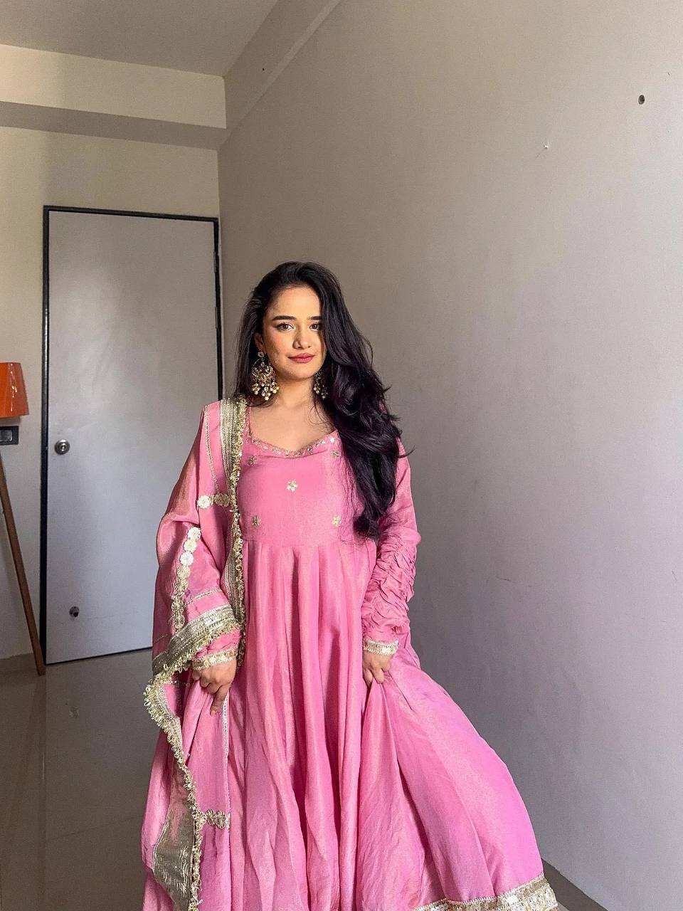 Heavy Pink Anarkali