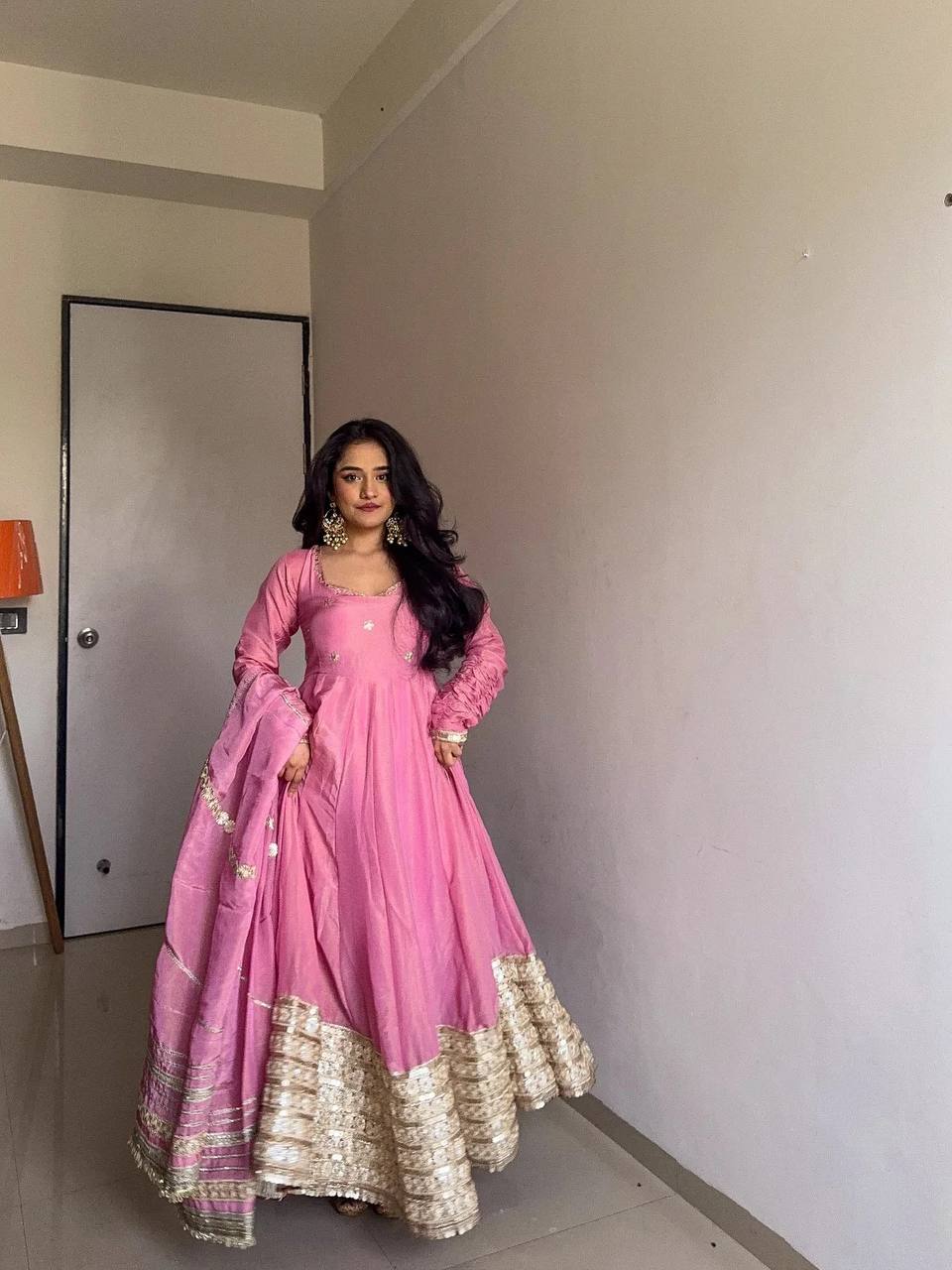 Heavy Pink Anarkali