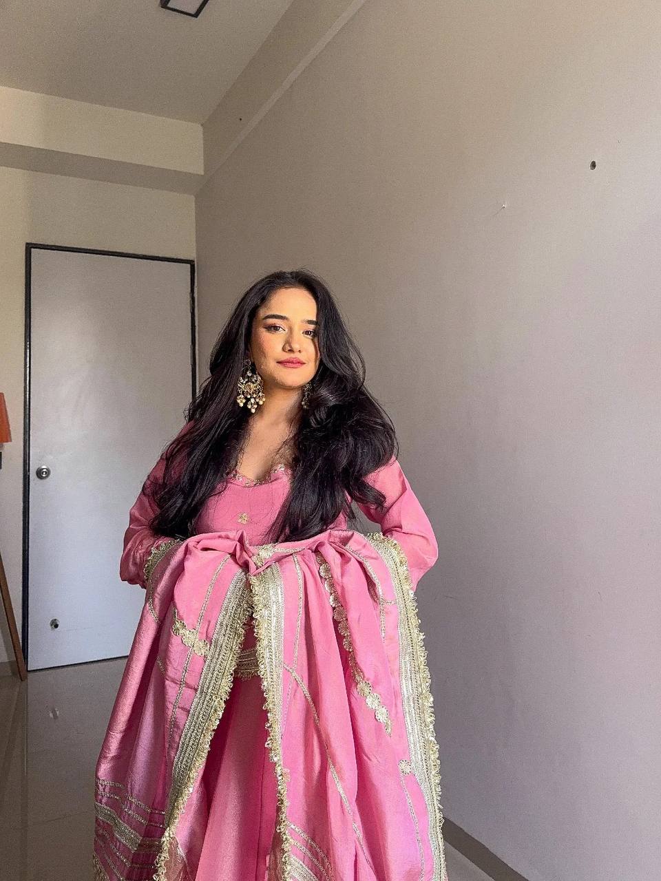 Heavy Pink Anarkali