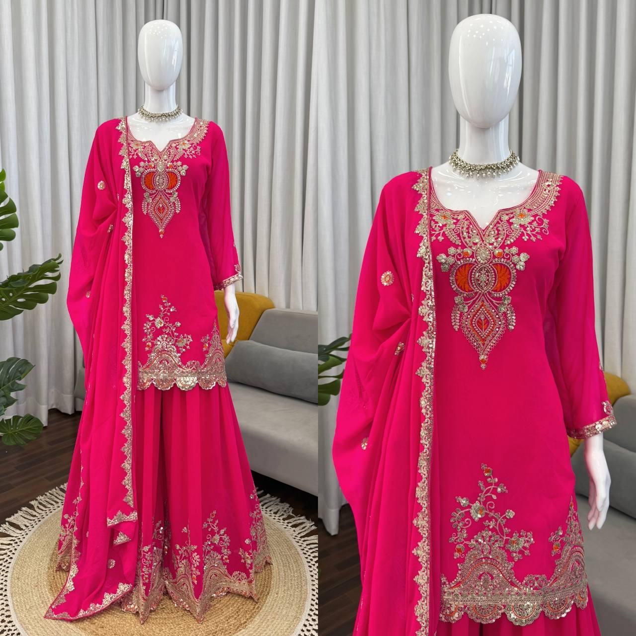 Sara Ali Embroidery Sharara