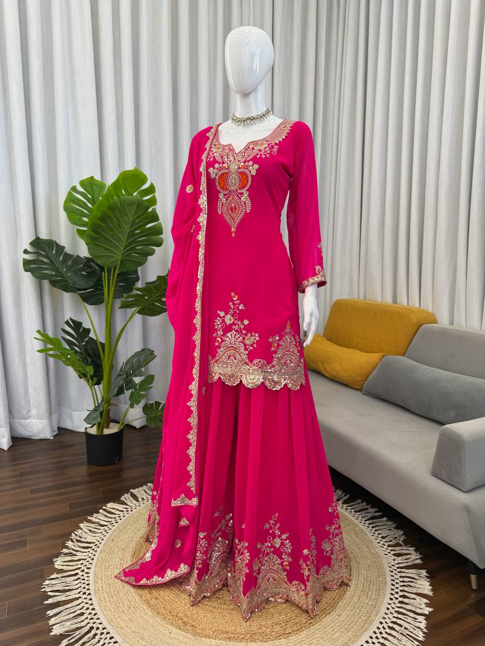 Sara Ali Embroidery Sharara