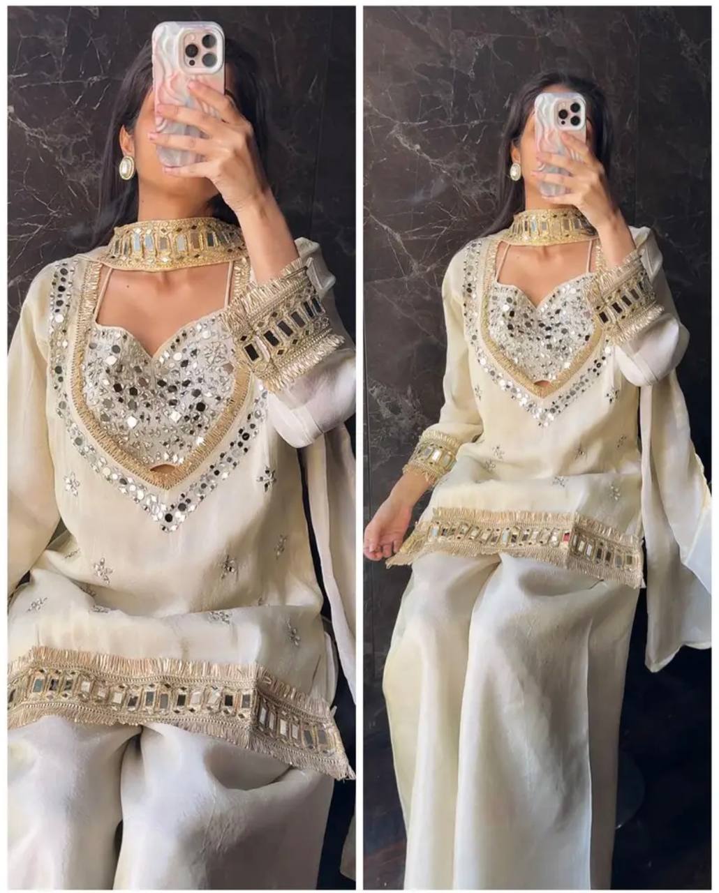 Mirror Kaftan Suit Set