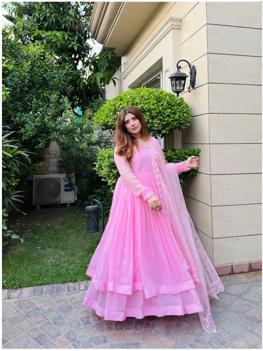 Rose Swan Anarkali