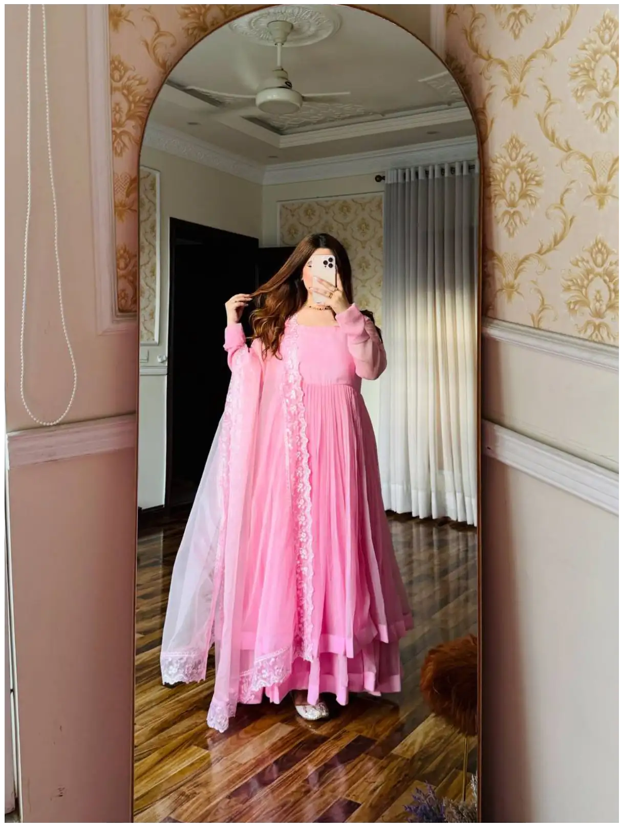 Rose Swan Anarkali