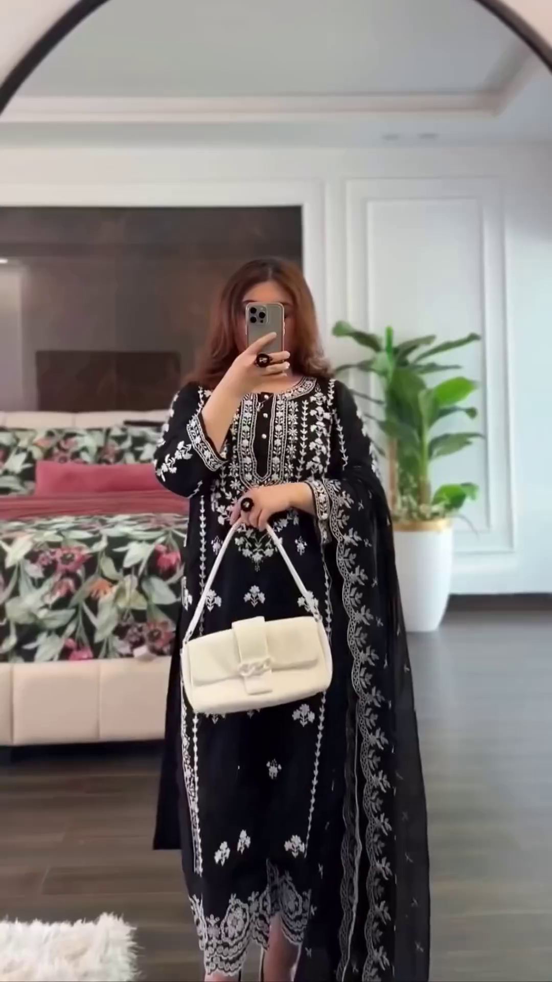 Black Chikankari Suit Set